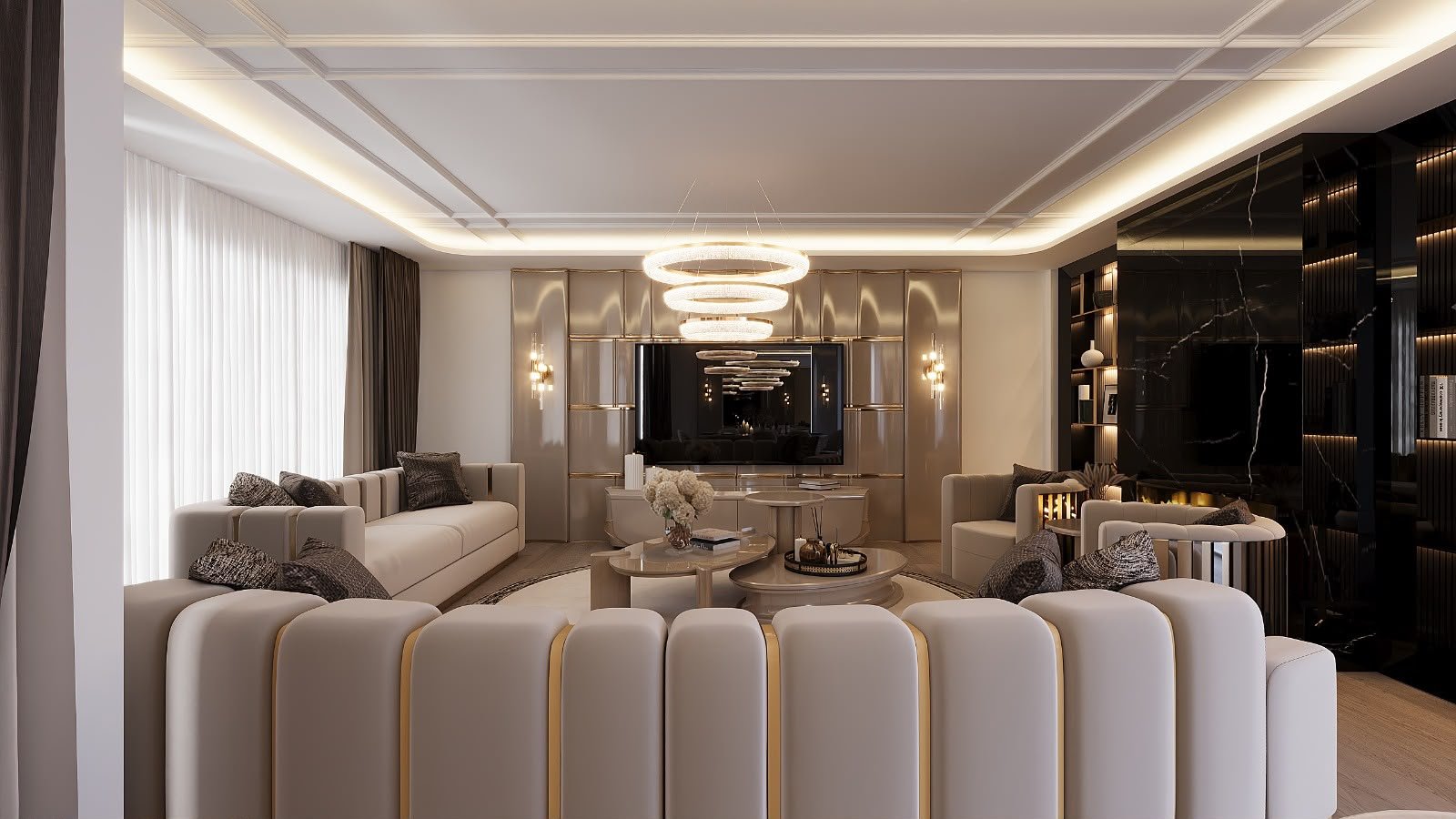 ECY Massimo lüks salon tasarımı